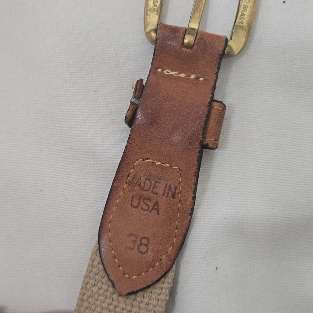 ZEP-PRO mens‎ Brown Leather Belt 38
